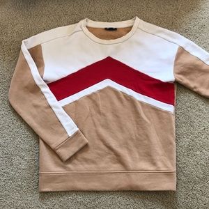 Topshop Boxy Arrow Stripe Sweater